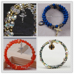 wrap rosary bracelet,Fashion Bead Rosary,wrap wrist rosary,catholic wrap rosary bracelet