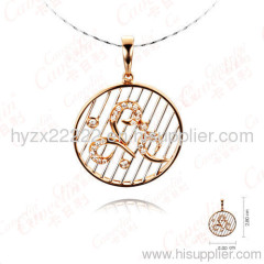 gold necklace with diamond,18k rose gold necklace,diamond pendant,fine jewelry