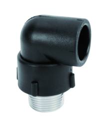 HDPE Male Threaded 90º Elbow with Brass Insert