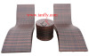 Wicker patio S-shape lying bed/lounge set