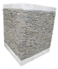 Natural stacked stone square flower pot