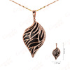 18k rose gold diamond and black onyx pendant necklace