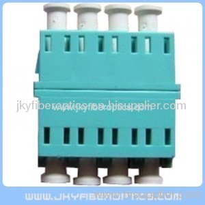 LC/PC Quad Fiber Optical Adaptor without ear,Aqua color