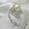 925 silver pearl ring,sterling silver jewelry,pearl ring,fine jewelry