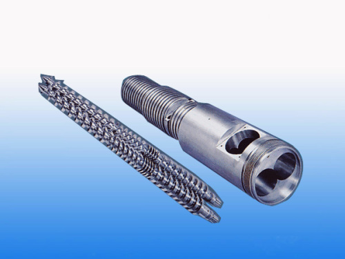 Conical twin screw and barrel