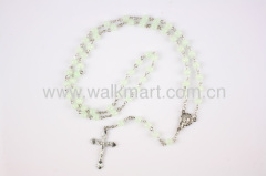 Glass rosary necklece