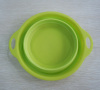 new round shape folding plastic bowl