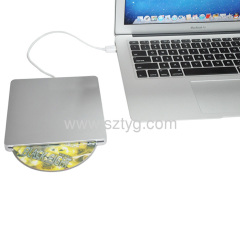 Hot Sale!!! USB 2.0 Portable Super Slim 9.5mm Slot In SATA DVD RW Drive