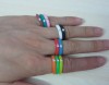 2012 Newest arrived Silicone finger ring with crystal