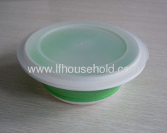 round shape folding bowl with cover