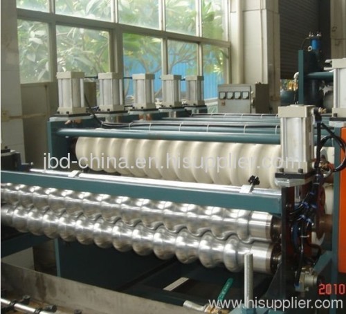 PVC wave tile making machine