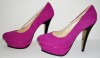 Ladies pink high heel dress shoes