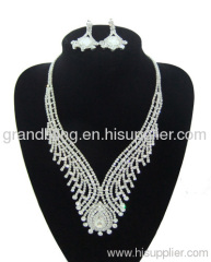 bridal jewelry,bling necklace set