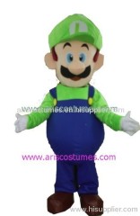luigi mascot costume, advertising mascot, party costumes