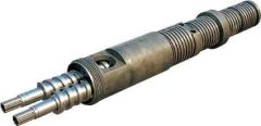 Bimetallic conical twin barrel