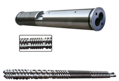 Parallel twin screw and barrel for granulator