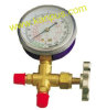 Three-way pressure gauge (refrigerant gauge)