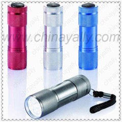 Multi Color Promotional 9 LED Flashlight