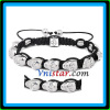 Vnistar skulls shamballa bracelet cheap SBB134-1 with clear stones