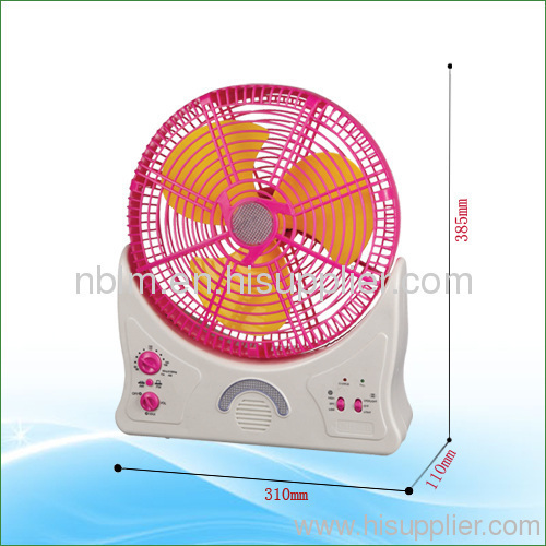10'' Rechargeable Mini Table Fan with Radio