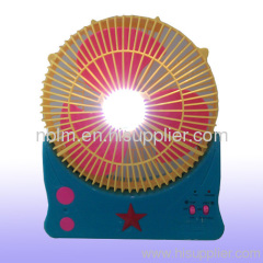 AC/DC Operated Rechargeable Table Fan with Light