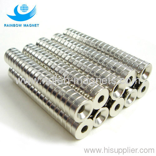 Neodymium magnet ring with hole countersunk