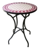 Wrought iron and ceramic mosaic round table