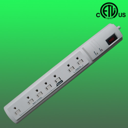 7 outlet energy saving power surge protector, suppressor
