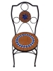 Wrought iron and ceramic mosaic chair