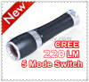 CREE XPE led flashlight with zoom dimmer