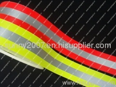 Flame retardant reflective strips