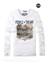 print 100%cotton Ladies Long Sleeve T Shirts