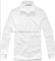 white men's 100% cotton Long Sleeve Polo Shirts