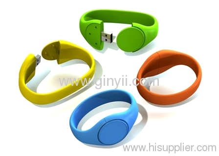 Wholesale - 1GB 2GB 4GB 8GB 16GB 32GB GY-1202 Free Shipping Plastic Wristband USB Flash Drive,Hotsale Flash Memory Stick