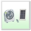 Mini Rechargeable Solar Fan with 1 Spotlight