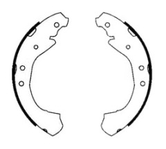 Rear Brake Shoe Set for CHEVROLET OEM 12510025,12321432