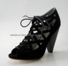 Black Chunky Heel Fashion Shoes