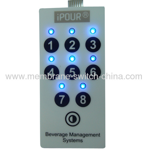 custom push button membrane switch with LED