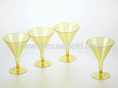 set of 4 goblet cup disposible cup orange colour