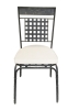 Powder coated wrought iron chair