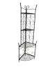 Corner wrought iron folding shelf