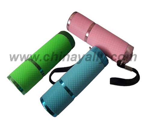 LED Fluorescence Cover Aluminum Flashlight