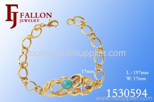 Big Turquoise Copper Bracelet 1530594