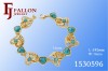 18K Gold Turquoise Cuff Bracelets Jewelry 1530596