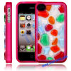 Soft Colorful Stone TPU Case Cover for iPhone 4S / iPhone 4 (Red)