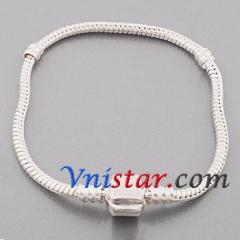 Sterling silver plated snake bracelet JB033