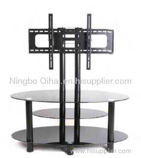 Modern style glass furniture TV stand with wall bracket