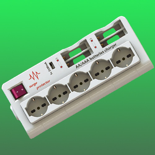 Italian type electrical power socket with usb & battery charger