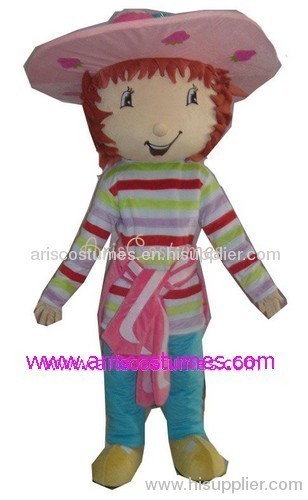 strawberry shortcakes mascot costume, cartoon costumes,party costume,Traje da mascote,mascotte