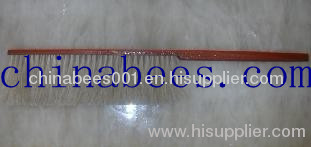 two line wooden handle beekeeping brush with red paint